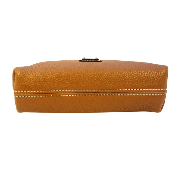 Dooney & Bourke Ginger Pouchette Crossbody Bag Caramel Pebbled Leather Purse NWT - Picture 7 of 12